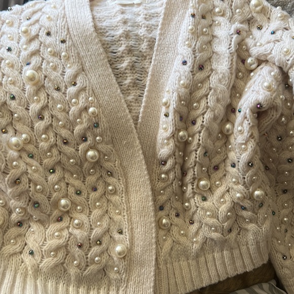 Anthropology festive embellished cardigan one size fits most - Picture 5 of 8